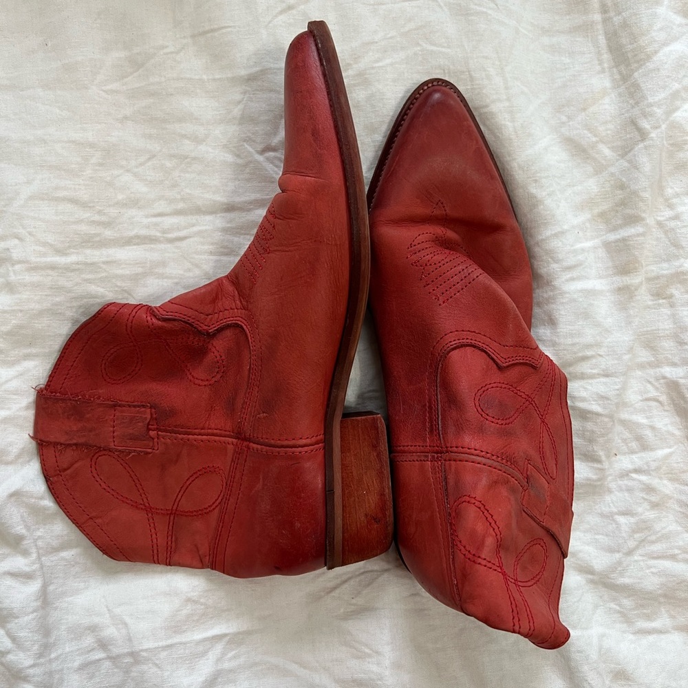 Steve Madden, red, cowboy booties, size 10, women
